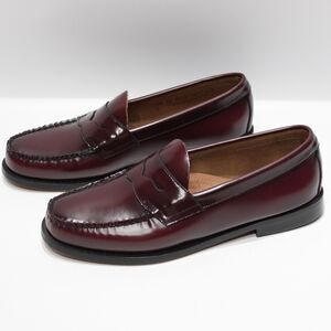 Bass Walter Burgundy Leather Penny Loafer Men Size 10.5EE X-Wide Minimal Wear